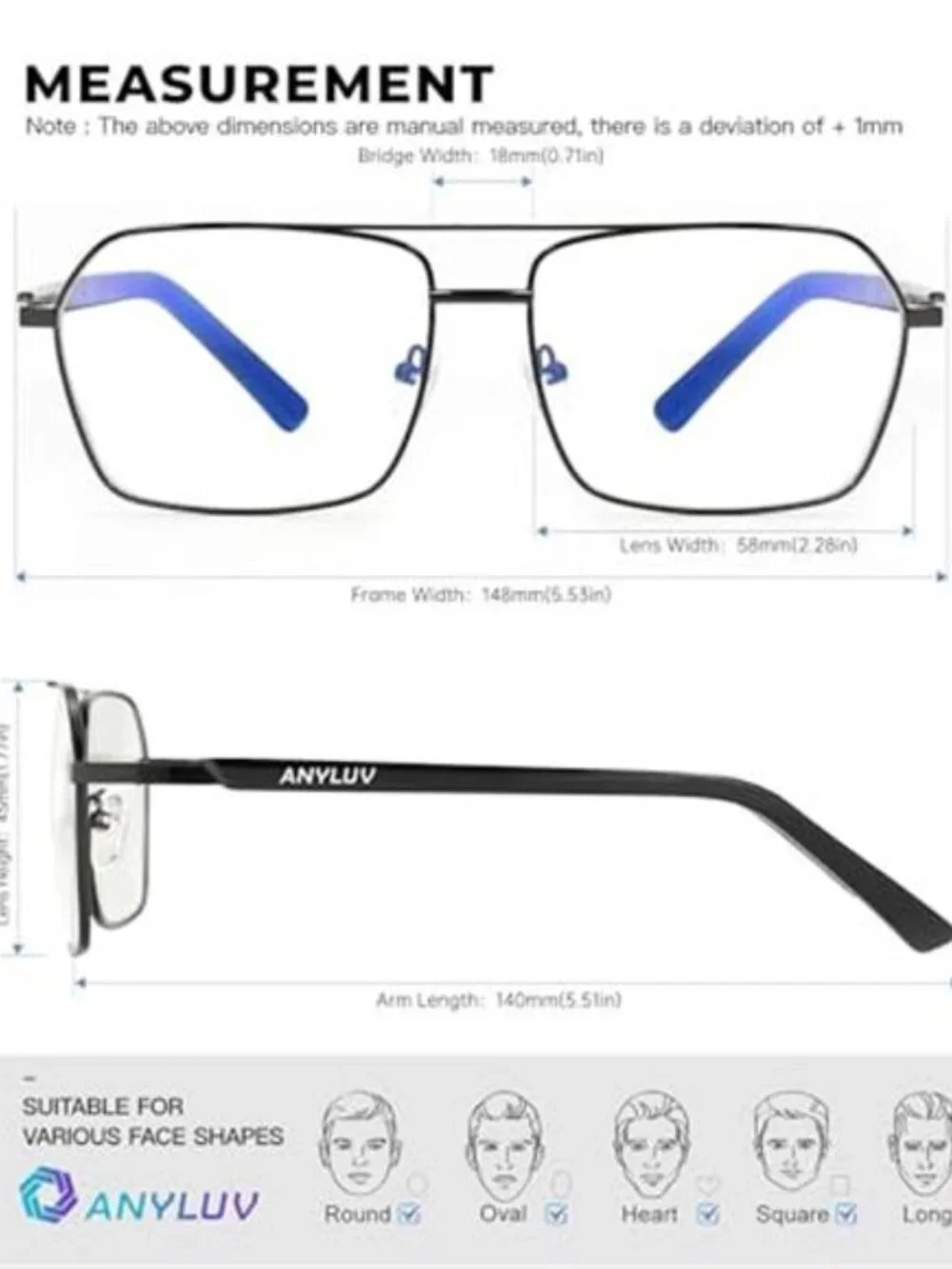 Blue Light Glasses Men/Women Blue Light Blocking Glasses Computer Screen Blocker